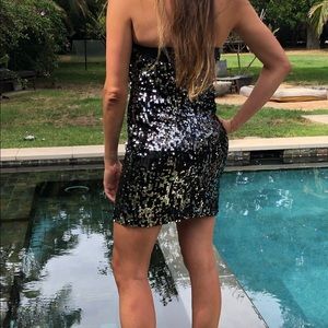 Sequin strapless dress